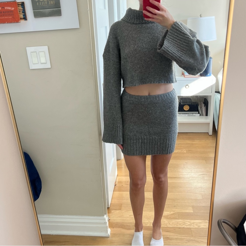 Isalis Grey Sweater Set